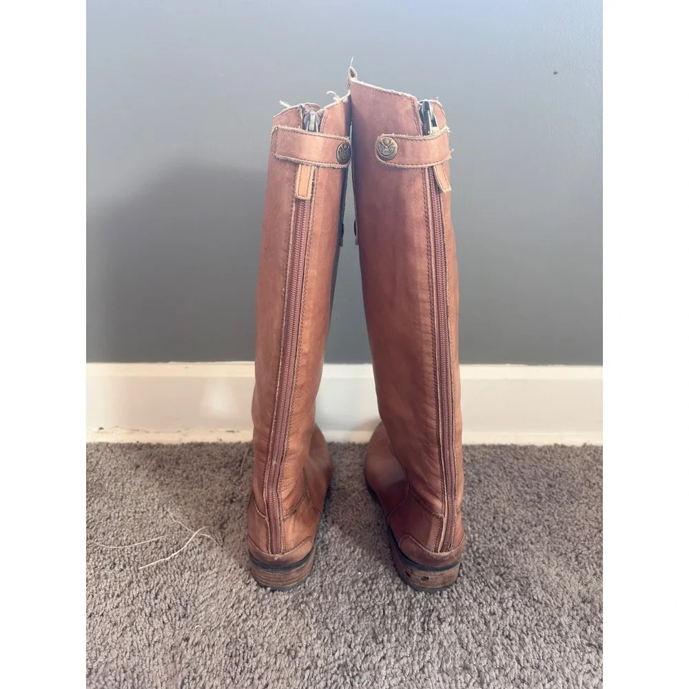 Sam Edelman Penny Riding Boots Brown Leather Tall Boots Sz 10 Classic Equestrian